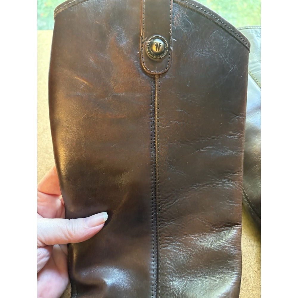 Frye Campus Tall Riding Boots Women's 7 B Brown Leather Made in Mexico - Picture 11 of 11
